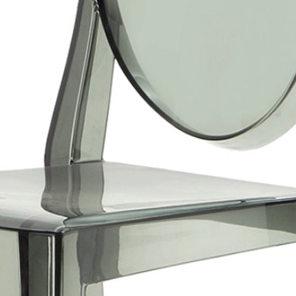 26-inch Height Barstool Modern Indoor Transparent Plastic Bar Stool