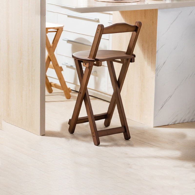Armlose Holz-Barhocker im nordischen Stil, klappbare Thekenhocker, 1 Stück