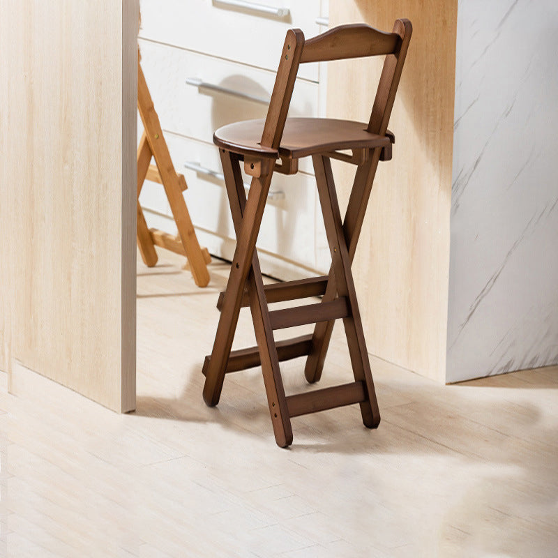 Armlose Holz-Barhocker im nordischen Stil, klappbare Thekenhocker, 1 Stück