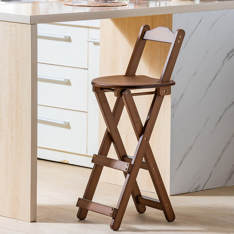 Armlose Holz-Barhocker im nordischen Stil, klappbare Thekenhocker, 1 Stück