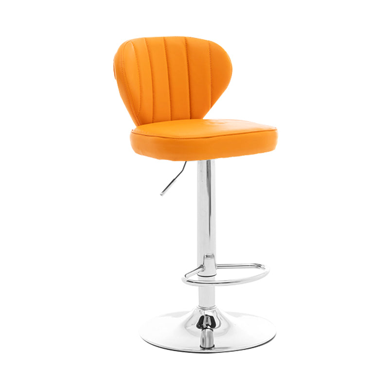 Restaurant Nordic Leather Bar Stool Modern Adjustable Height Stool