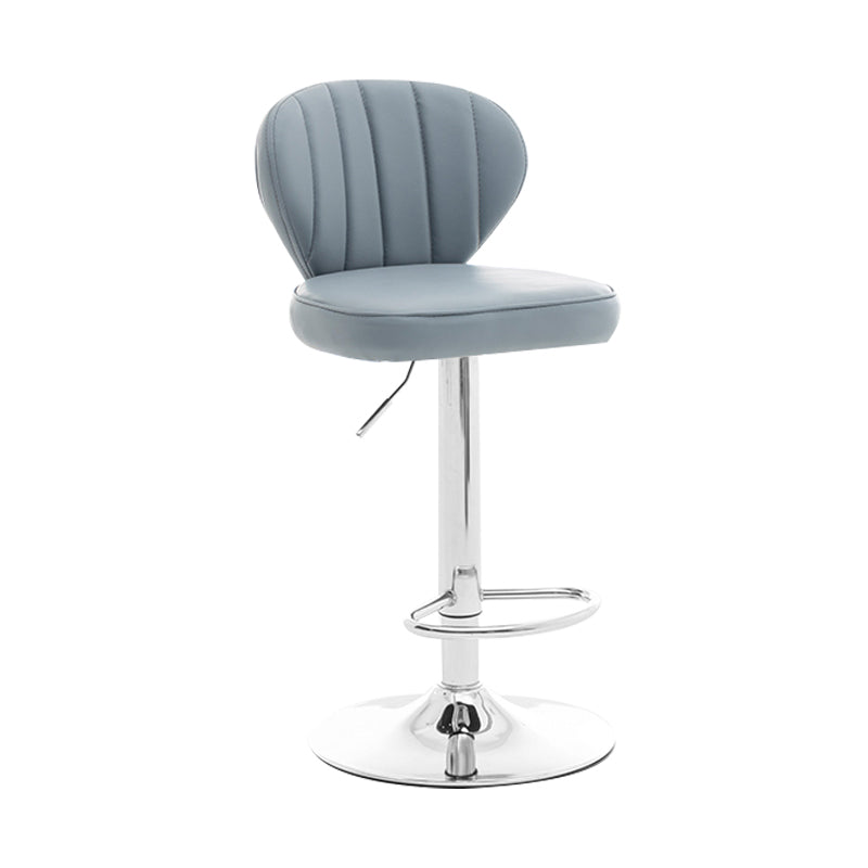 Restaurant Nordic Leather Bar Stool Modern Adjustable Height Stool