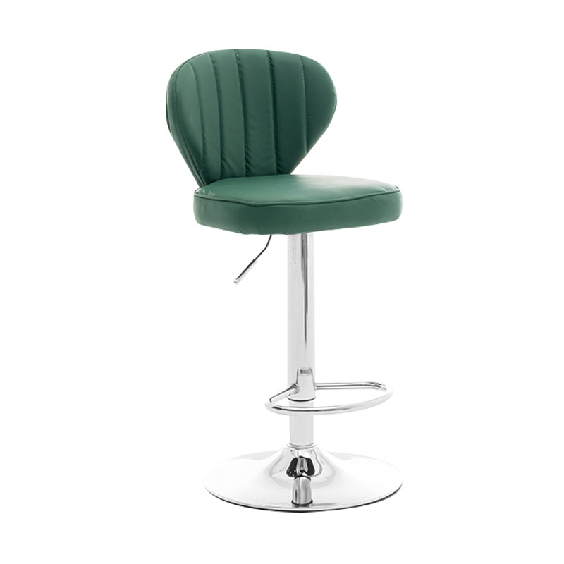 Restaurant Nordic Leather Bar Stool Modern Adjustable Height Stool