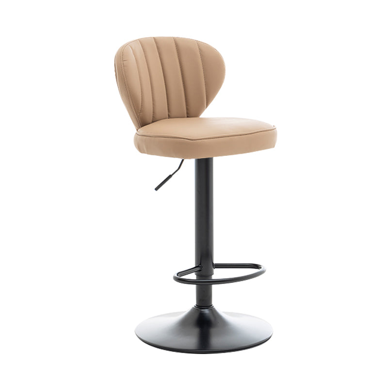 Restaurant Nordic Leather Bar Stool Modern Adjustable Height Stool