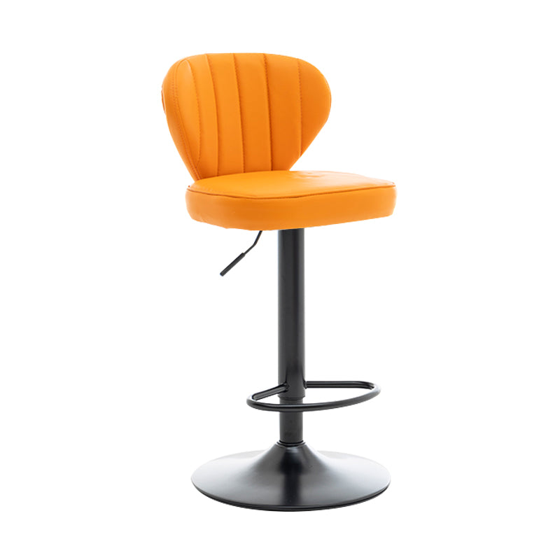Restaurant Nordic Leather Bar Stool Modern Adjustable Height Stool