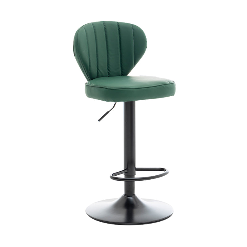 Restaurant Nordic Leather Bar Stool Modern Adjustable Height Stool