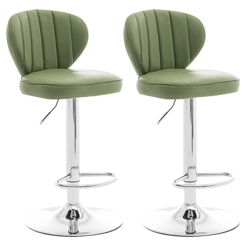Restaurant Nordic Leather Bar Stool Modern Adjustable Height Stool