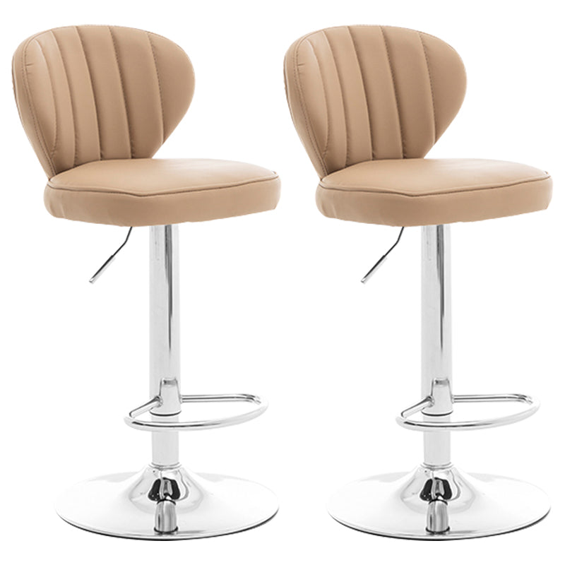 Restaurant Nordic Leather Bar Stool Modern Adjustable Height Stool