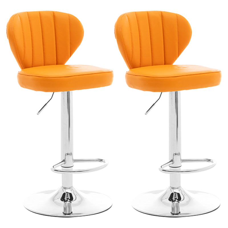 Restaurant Nordic Leather Bar Stool Modern Adjustable Height Stool