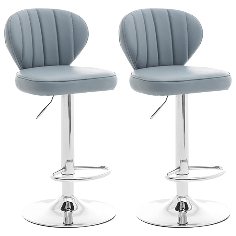 Restaurant Nordic Leather Bar Stool Modern Adjustable Height Stool