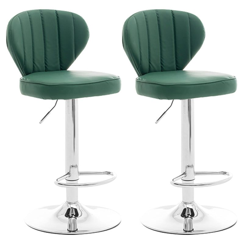 Restaurant Nordic Leather Bar Stool Modern Adjustable Height Stool