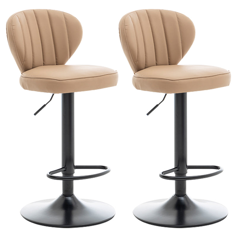 Restaurant Nordic Leather Bar Stool Modern Adjustable Height Stool