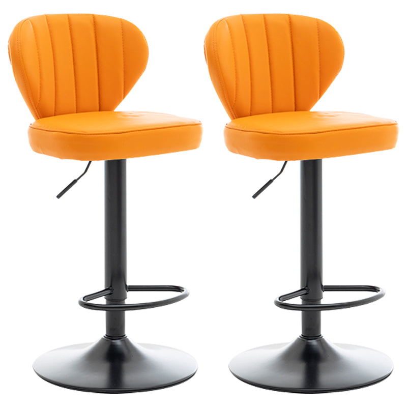 Restaurant Nordic Leather Bar Stool Modern Adjustable Height Stool