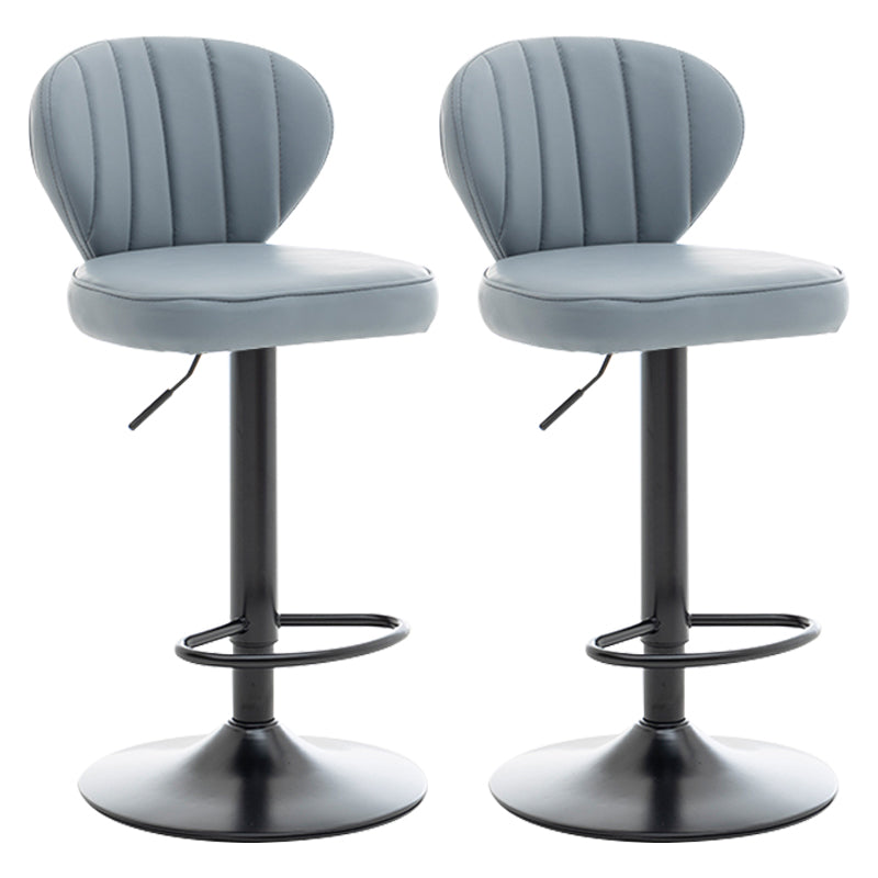 Restaurant Nordic Leather Bar Stool Modern Adjustable Height Stool