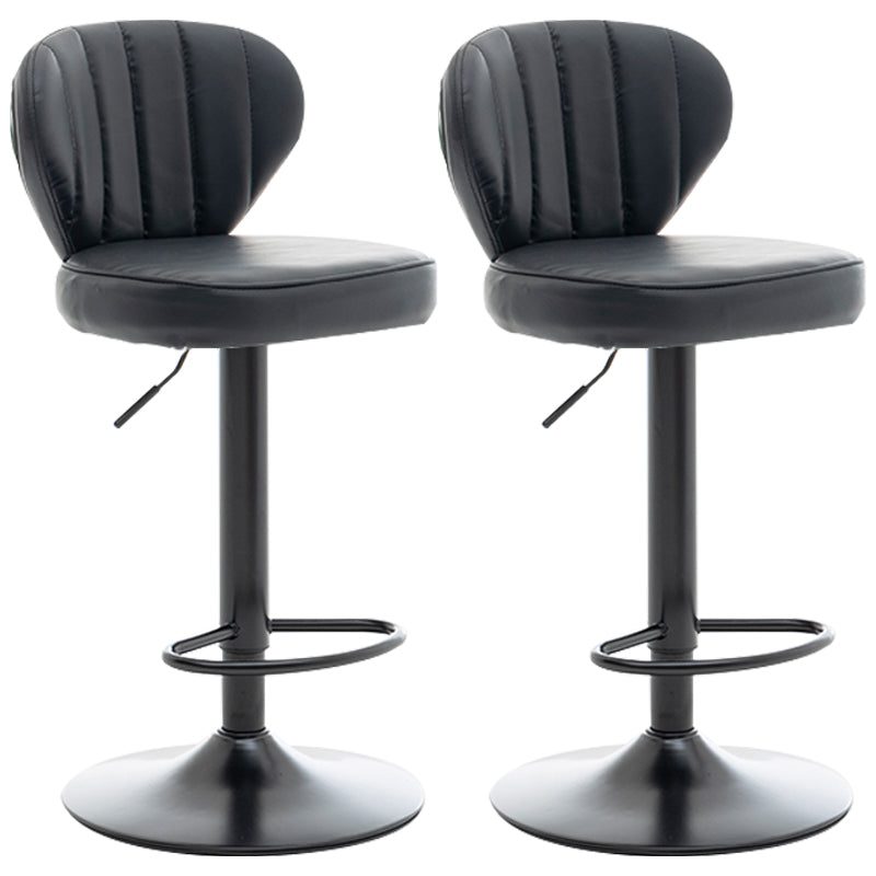 Restaurant Nordic Leather Bar Stool Modern Adjustable Height Stool