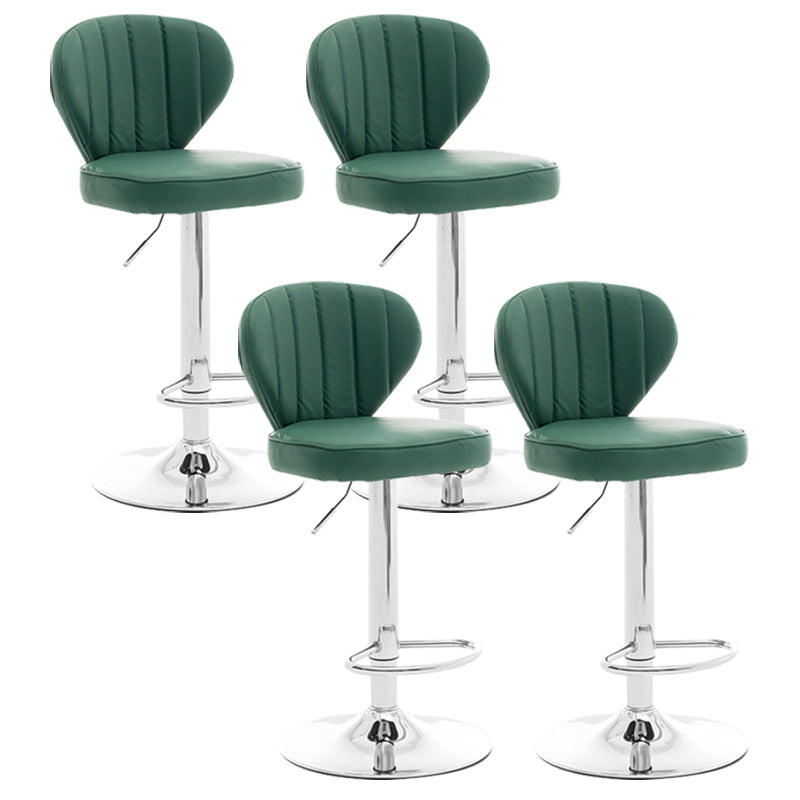 Restaurant Nordic Leather Bar Stool Modern Adjustable Height Stool