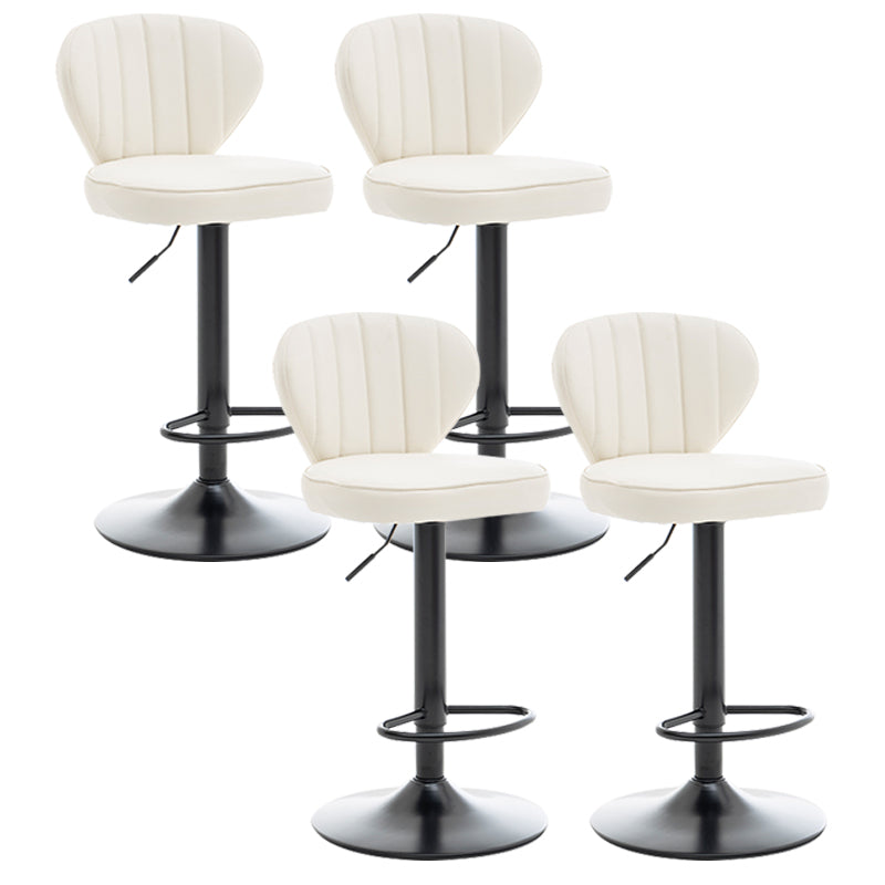 Restaurant Nordic Leather Bar Stool Modern Adjustable Height Stool