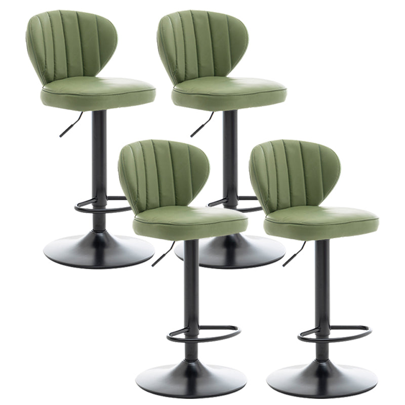 Restaurant Nordic Leather Bar Stool Modern Adjustable Height Stool