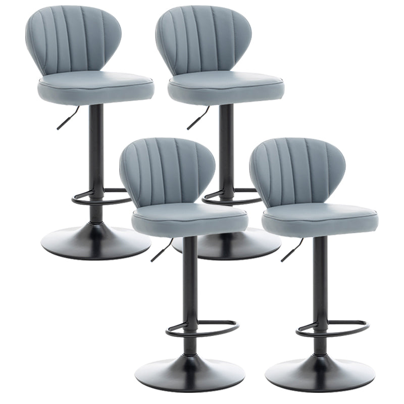 Restaurant Nordic Leather Bar Stool Modern Adjustable Height Stool
