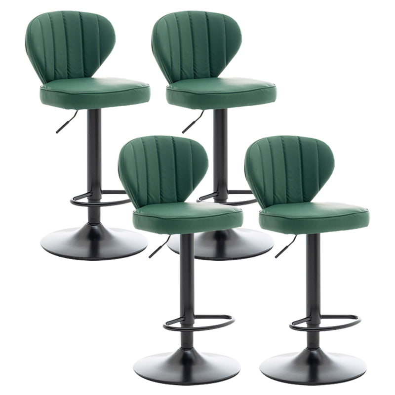 Restaurant Nordic Leather Bar Stool Modern Adjustable Height Stool