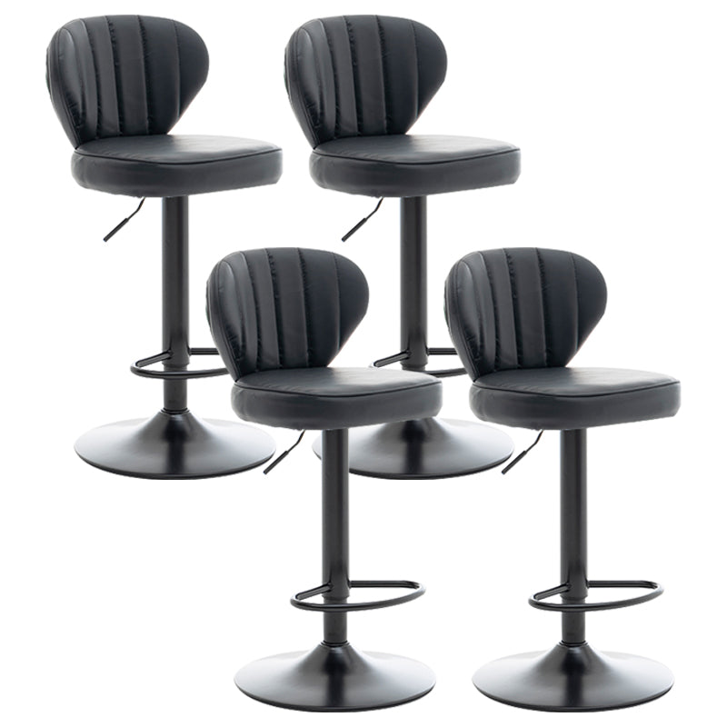 Restaurant Nordic Leather Bar Stool Modern Adjustable Height Stool