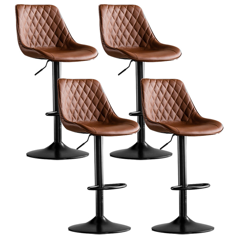 Dining Room Nordic Leather Bar Stool Modern Adjustable Height Stool