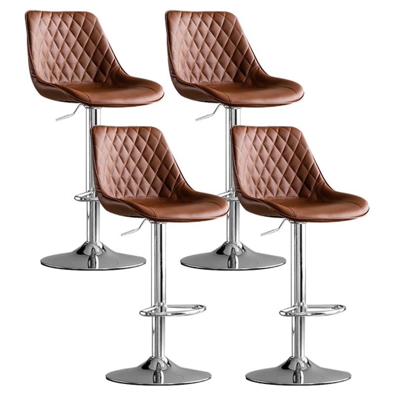 Dining Room Nordic Leather Bar Stool Modern Adjustable Height Stool