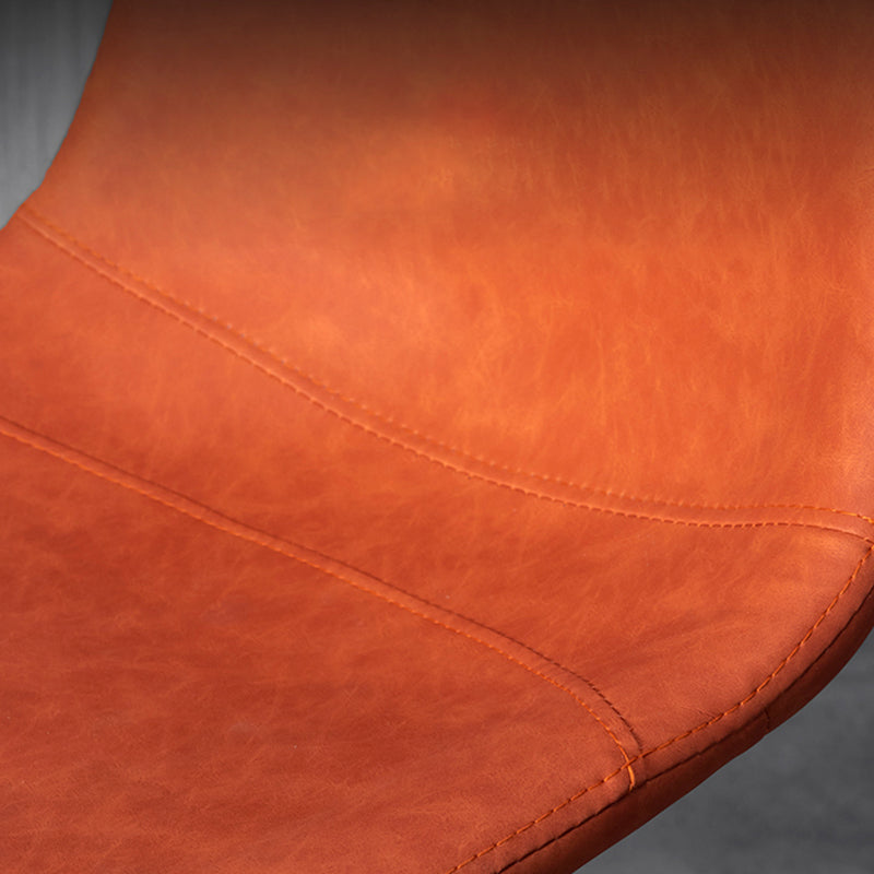 Verstellbare, armlose, drehbare Barhocker aus Leder im nordischen Stil