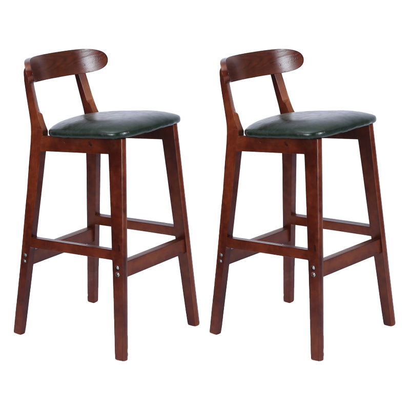 Taburete moderno de encimera sin brazo taburete de bar de madera con pedal y cojín