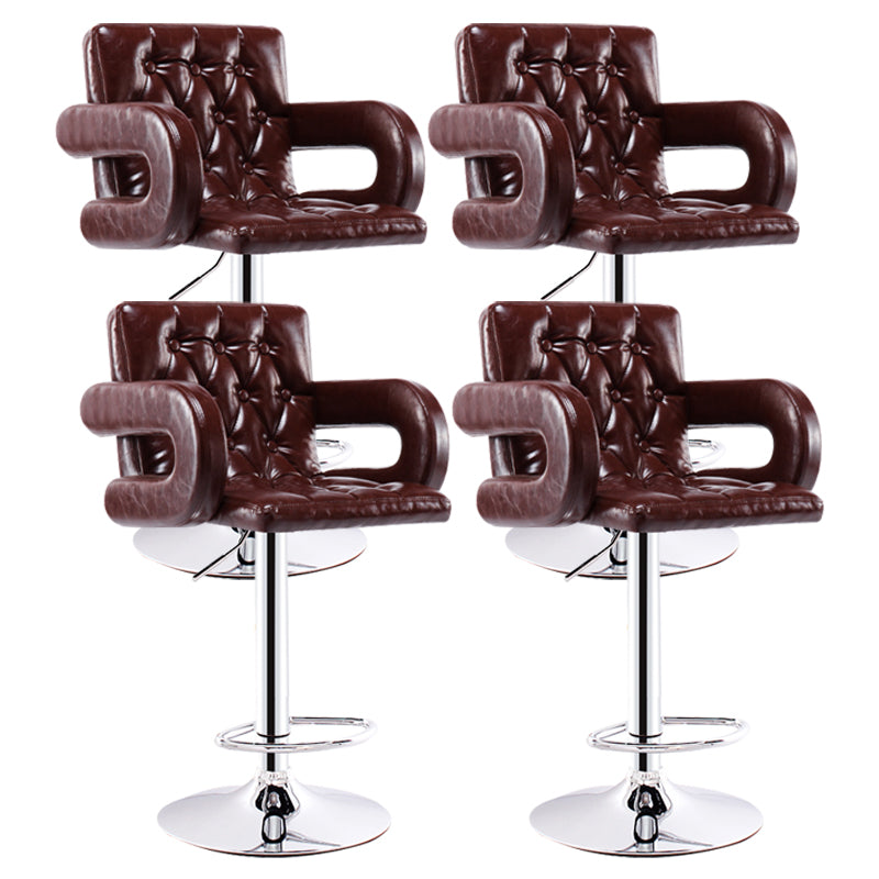 Taburete de elevación y giro de cuero de cuero taburete para interiores para interiores