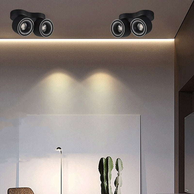 Modern Cylindrical Shape LED Ceiling Lamp Aluminium Flush Mount for Living Room