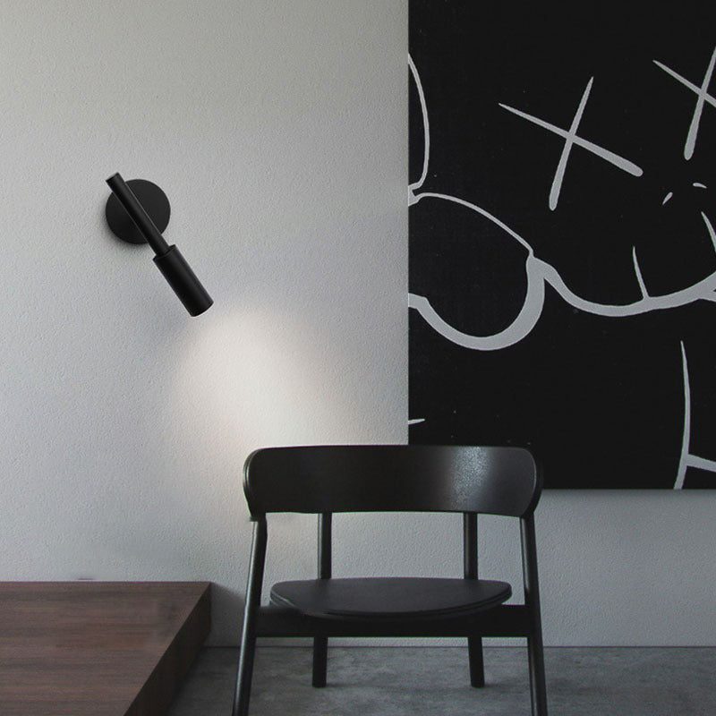 Half Cylinder Shape Reading Wall Lighting Modern Style Metal 1-Light Wall Mounted