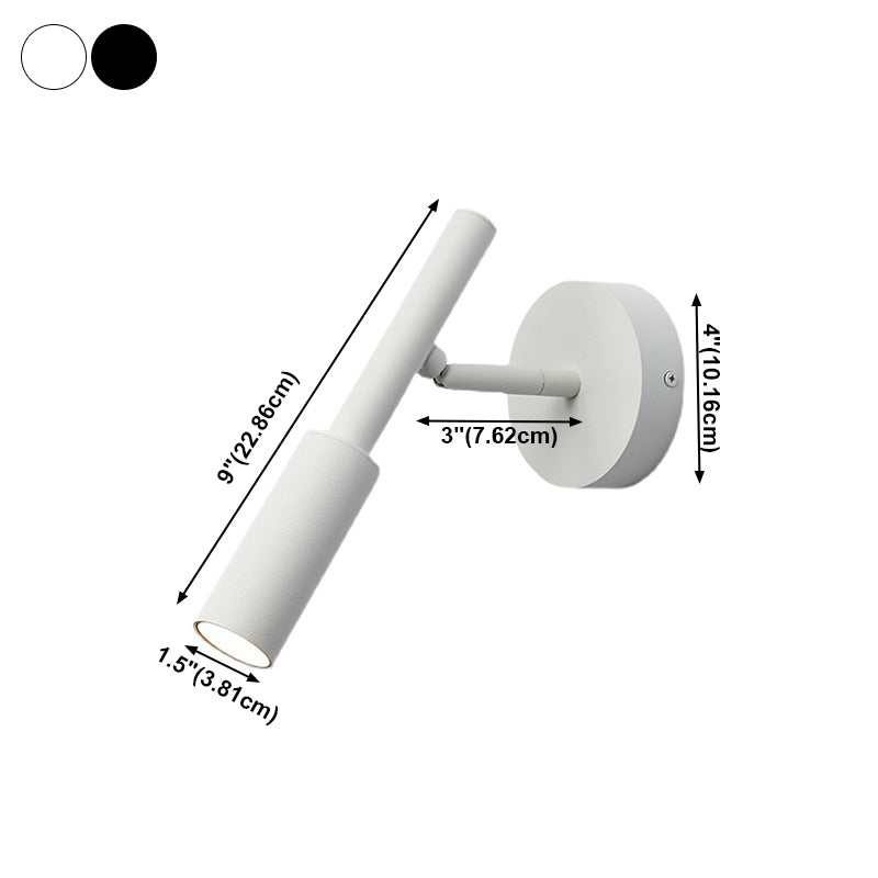 Half Cylinder Shape Reading Wall Lighting Modern Style Metal 1-Light Wall Mounted
