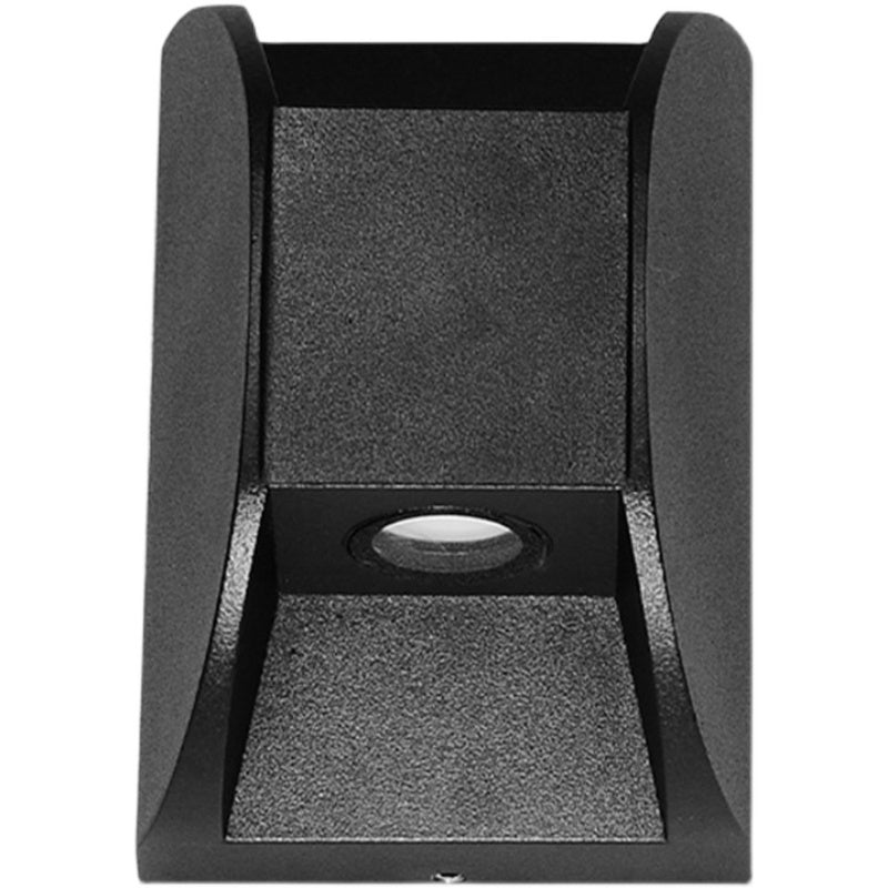 Metal 2-Lights Wall Lighting Modern Style Geometric Shape Wall Mounted in Black