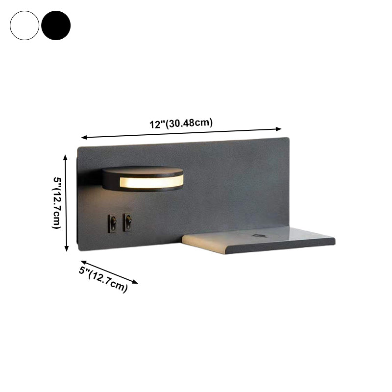 Forma geométrica de lectura de metal luz de pared estilo moderno 2 luces de montaje de pared lámpara de luz