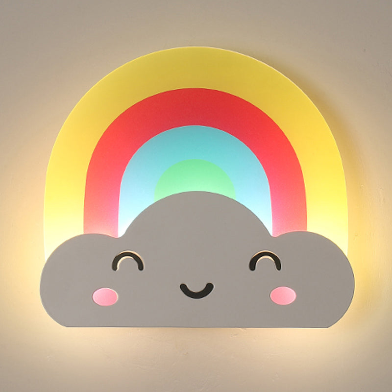 1 Mur géométrique léger style enfant Style en métal Moup Mont luminaire pour la chambre pour enfants