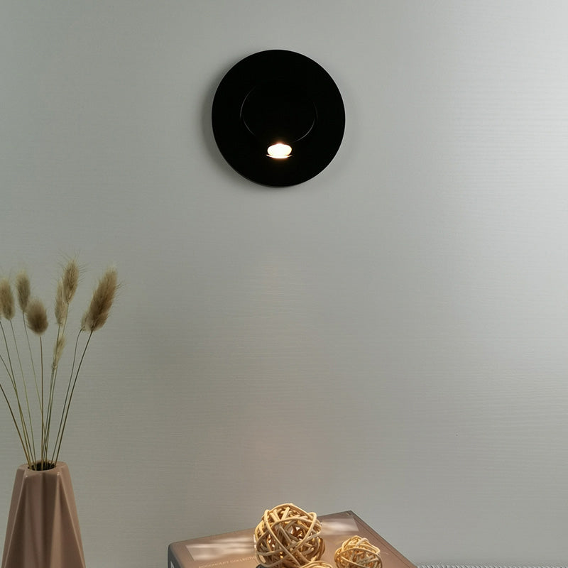 Metal 1-Light Reading Wall Lighting Modern Style Round Shape Wall Mounted Light Fixture