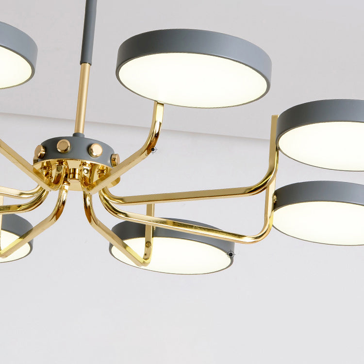 Modern Sputnik Chandelier Light Fixtures Acrylic LED Hanging Lamp for Living Room