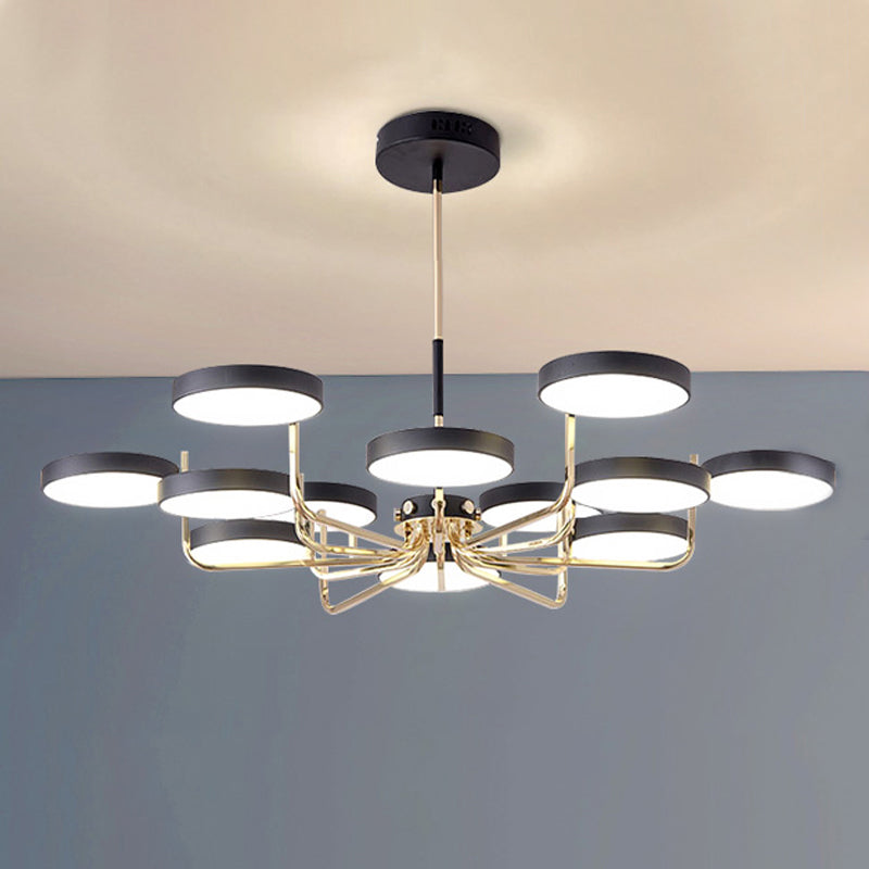 Modern Sputnik Chandelier Light Fixtures Acrylic LED Hanging Lamp for Living Room