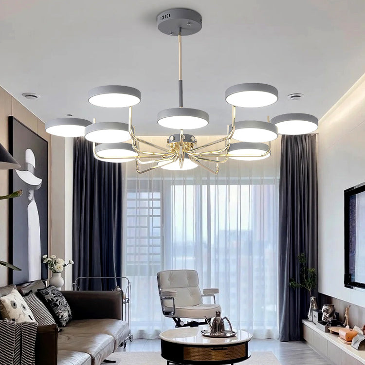 Modern Sputnik Chandelier Light Fixtures Acrylic LED Hanging Lamp for Living Room