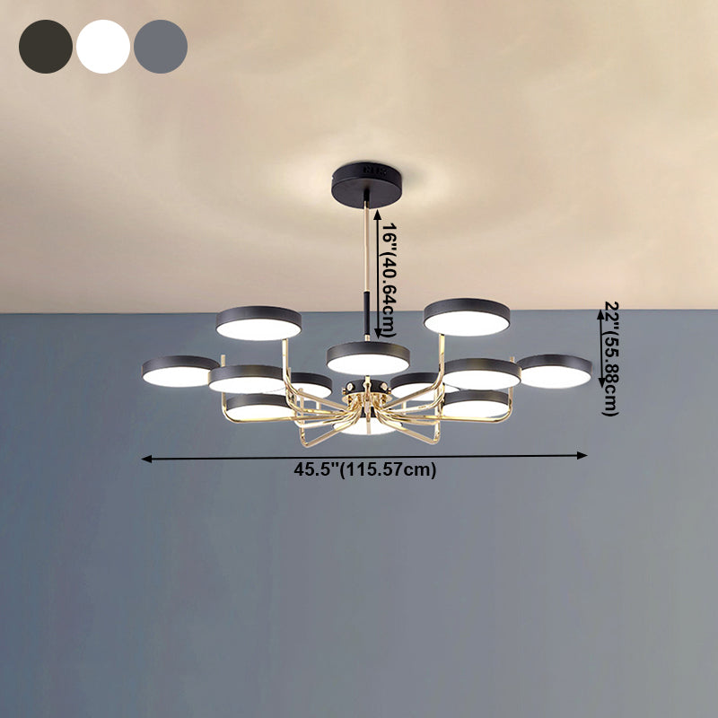 Modern Sputnik Chandelier Light Fixtures Acrylic LED Hanging Lamp for Living Room