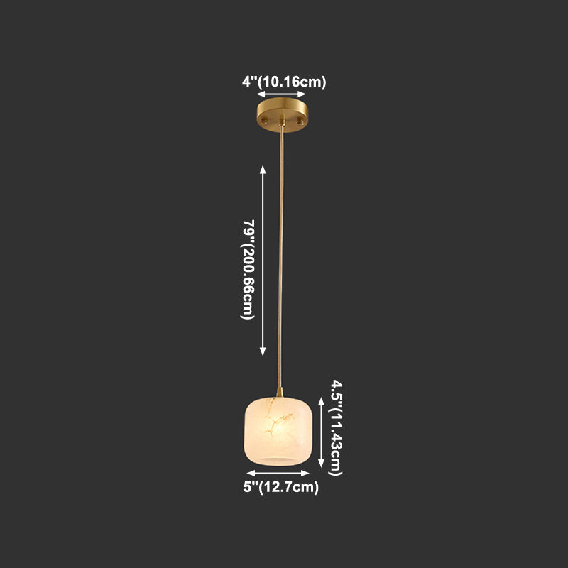 Marble Unique Shape Hanging Lights Modern Style Hanging Mount Fixture for Restaurant