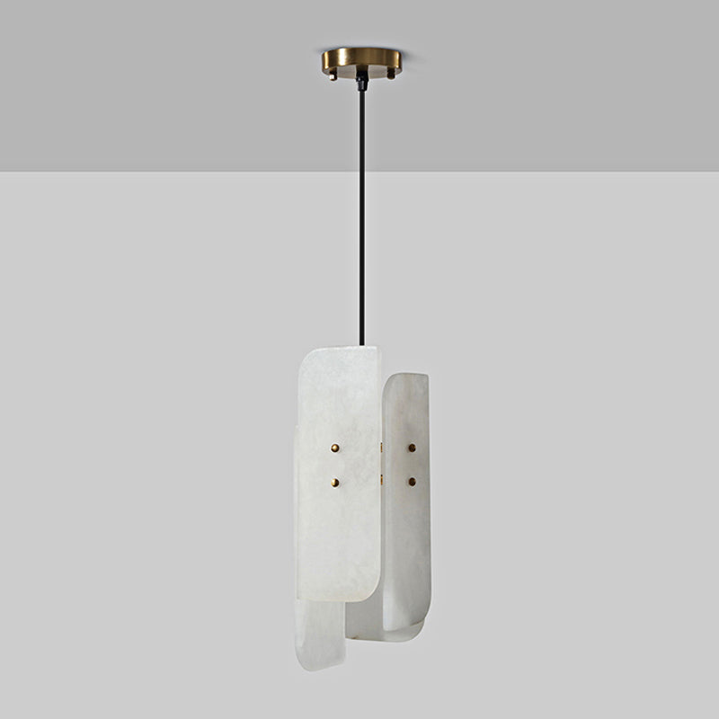 Unique Shape Hanging Lighting Modern Style Marble 1 Light Pendant Lamp for Bedroom