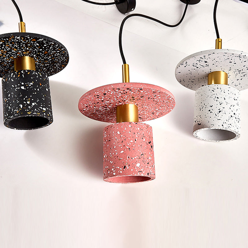 Marble UFO Shape Hanging Lights Modern Style 1 Head Hanging Mount Fixture for Restaurant