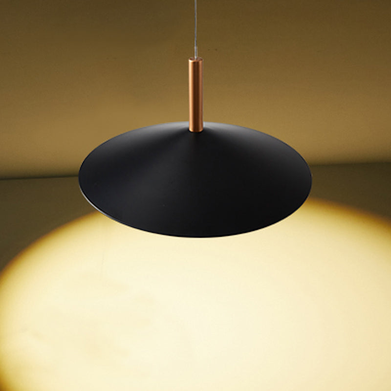 Cone Shape Hanging Lighting Postmodern Style Metal 1 Light Pendant Lamp for Bedside