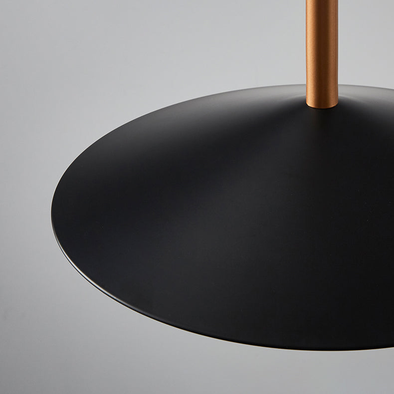 Cone Shape Hanging Lighting Postmodern Style Metal 1 Light Pendant Lamp for Bedside