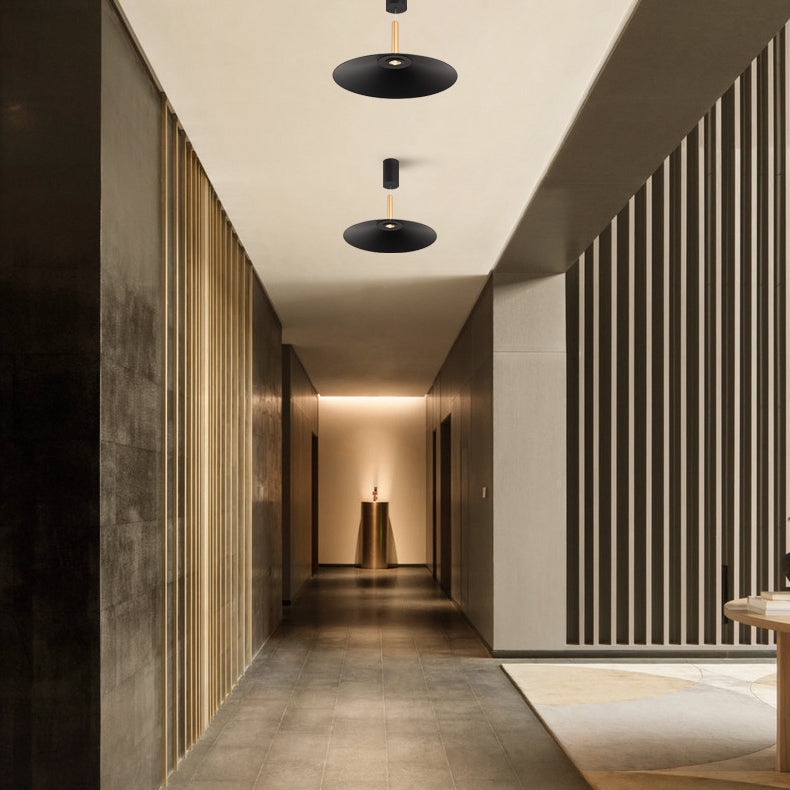 Cone Shape Hanging Lighting Postmodern Style Metal 1 Light Pendant Lamp for Bedside