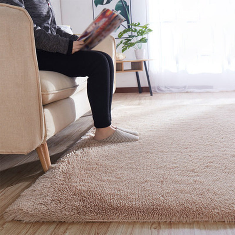 Coffee Gradual Change Rug Polyester Modern Rug Stain Resistant Rug for Drawing Room