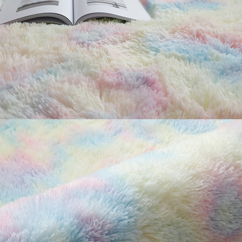 Coffee Gradual Change Rug Polyester Modern Rug Stain Resistant Rug for Drawing Room