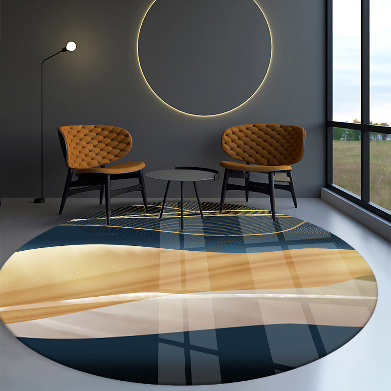 Orange Butterfly Rug Polyester Modern Rug Non-Slip Backing Rug for Drawing Room